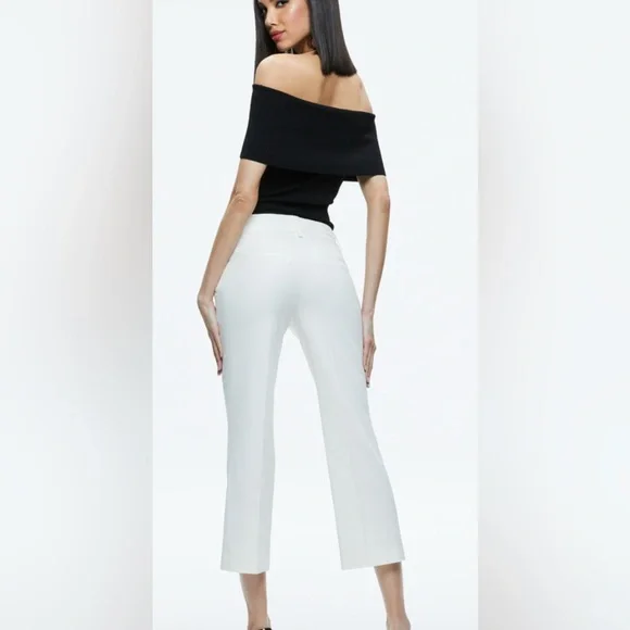 Alice + Olivia “Janis” Low Rise Crop Flare Pants. Ladies 6 - Picture 2 of 16
